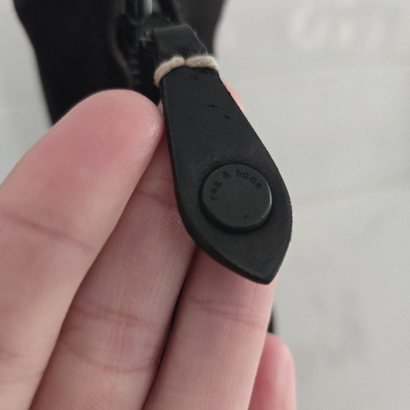 Rag & Bone Classic Newbury Heeled Ankle Boot Asphalt Black Suede Bootie Size 40 - Picture 11 of 11